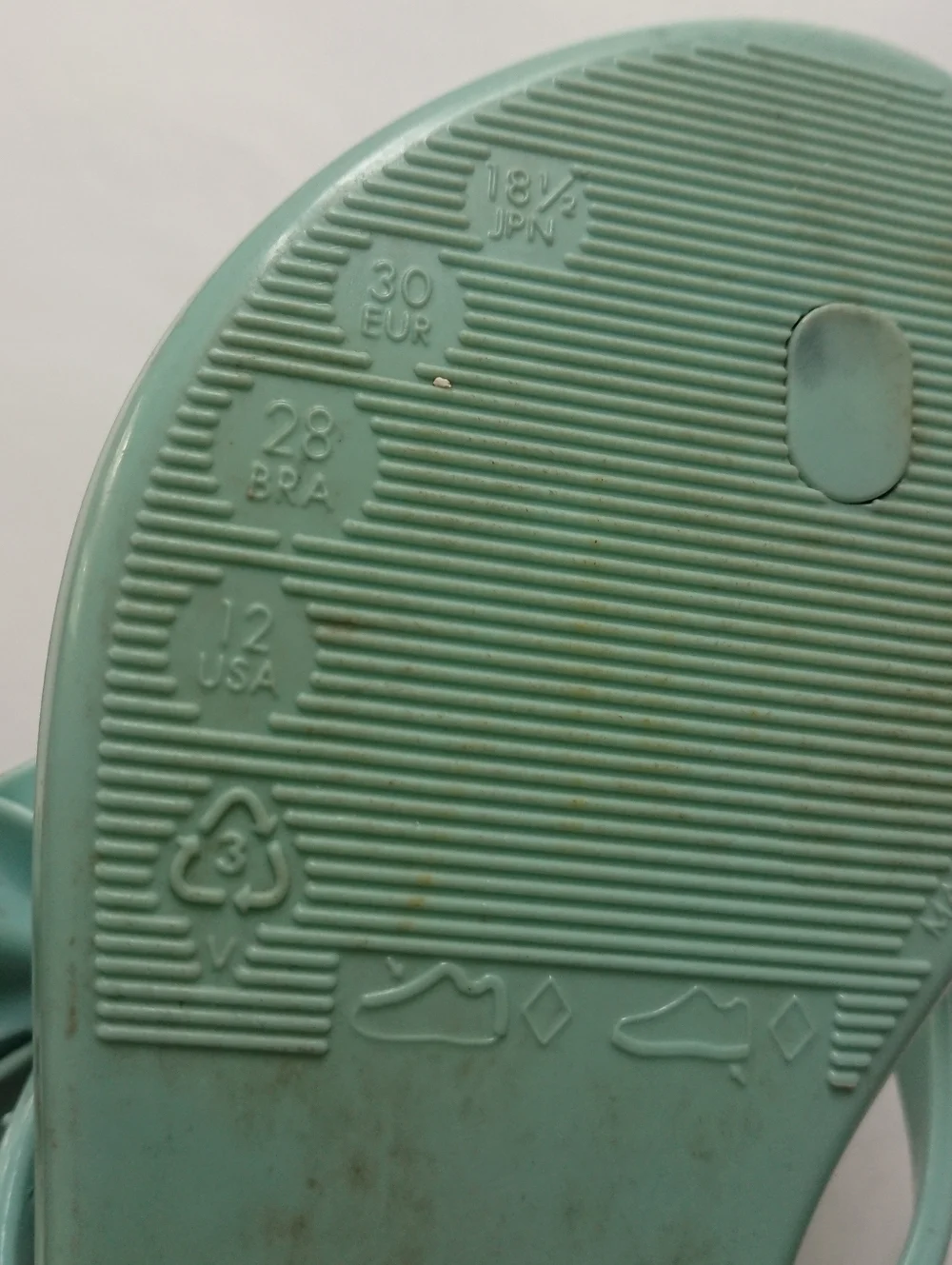 Mini Melissa Harmonic Floral Jelly Flip Flops in Mint size 8-9